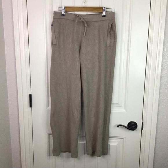 Figs Loungewear Ribbed Knit Pants in Latte Size Small. - Picture 2 of 10